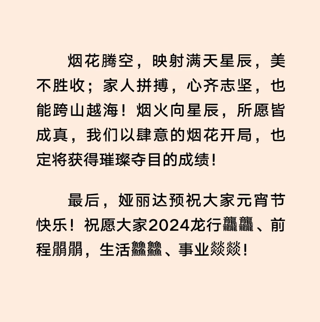 娅麗達 | 新年煙花秀，璀璨開新局