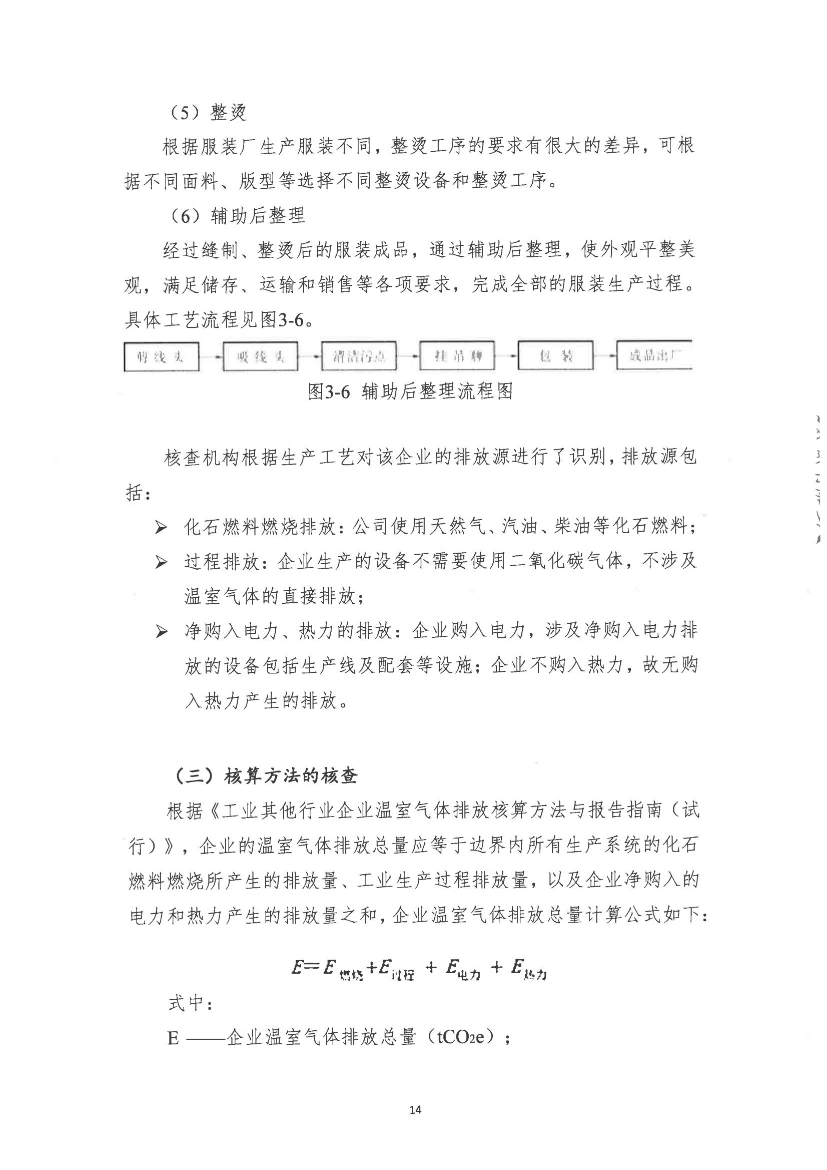 鄭州艾磊亘特服飾有限公司2024 年度溫室氣體排放核查報告